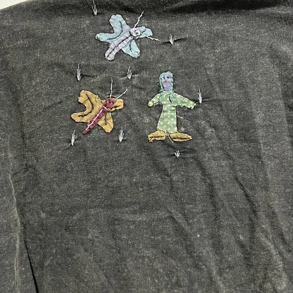 Patched Black Button-Up Shirt - Picture 7 of 8